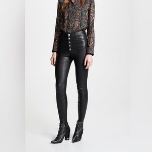 NWT Alice + Olivia Micah 100% Leather Legging size 2